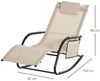 Outsunny Schaukelstuhl mit Seitentasche (Relaxsessel, 1 St), für Garten, Beige Bild 3