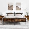 vidaXL Metallbett ohne Matratze Räuchereiche 180x200 cm 3325114 Bild 4