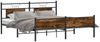 vidaXL Metallbett ohne Matratze Räuchereiche 180x200 cm 3325114 Bild 5