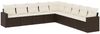vidaXL 9-tlg. Garten-Sofagarnitur mit Kissen Braun Poly Rattan 3219083 Bild 2