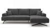 GRAINGOLD Ecksofa L-Form Leto, Wohnzimmer Ecksofa, Metallbeine, Velvet-Stoff, Anthrazit, Rechts Bild 2