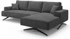 GRAINGOLD Ecksofa L-Form Leto, Wohnzimmer Ecksofa, Metallbeine, Velvet-Stoff, Anthrazit, Rechts Bild 4