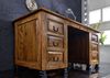 Schreibtisch Sheesham 150x70x75 braun lackiert NEW BOSTON #206 Bild 3