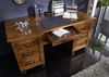 Schreibtisch Sheesham 150x70x75 braun lackiert NEW BOSTON #206 Bild 4