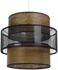 BPS Koncept DUM-029 Hängeleuchte DOBLO Mesh-Gewebe, Stoff strukturiert auf PVC-Basis schwarz, braun 1xE27 60W H:117 Ø40cm dimmbar Bild 2