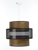 BPS Koncept DUM-029 Hängeleuchte DOBLO Mesh-Gewebe, Stoff strukturiert auf PVC-Basis schwarz, braun 1xE27 60W H:117 Ø40cm dimmbar Bild 3