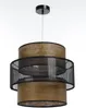 BPS Koncept DUM-029 Hängeleuchte DOBLO Mesh-Gewebe, Stoff strukturiert auf PVC-Basis schwarz, braun 1xE27 60W H:117 Ø40cm dimmbar Bild 5