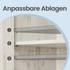 VASAGLE Küchenschrank, 33 x 110 x 75 cm, Aufbewahrungsschrank im Landhausstil, für Esszimmer oder Küche, braun-weiß Bild 4