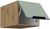 Küchen Aufsatzschrank 40 cm ARIA Aquamarin ultra matt + Eiche Artisan matt, hochwertige Fronten mit Anti Fingerprint Beschichtung Küchenzeile Küchenblock Bild 3