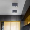 LED Deckenlampe, Aluminium Druckguss, grau, silber, L 10,5 cm Bild 4