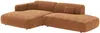Vente-unique - POGNI Sofa SamtStoff Rot - B 160 cm x H 73 cm x L 300 cm Bild 2