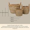 Marrakesch Orient & Mediterran Interior Übertopf 3er Set Boho Pflanzkorb Raffa handgefertigt aus Rattan in Natur 44 cm (1 St), Handarbeit Bild 3