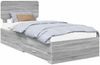 vidaXL Bettrahmen mit Kopfteil Graues Sonoma 90 x 190 cm Holzwerkstoff 3412432 Bild 2