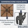 Sonnenschirm rechteckig LOTI 300cm Taupe UV-Schutz, Kippbar, Kurbelsystem Ampelschirm rechteckig Freiarm Sonnenschirm 300 cm Kurbelschirm Standschirm Sonnenschutz Gartenschirm Bild 2