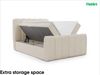 MEBLINI Boxspringbett NOMADE 120x200 cm mit Bettkasten – H3/Beige Boucle Polsterbett - Doppelbett mit Topper & Bonellfederkern-Matratze Bild 3