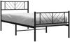 vidaXL Bettgestell mit Kopf- und Fußteil Metall Schwarz 75x190 cm 372187 Bild 3