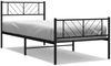 vidaXL Bettgestell mit Kopf- und Fußteil Metall Schwarz 75x190 cm 372187 Bild 2