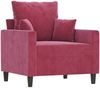 vidaXL Sessel Weinrot 60 cm Samt 359287 Bild 2