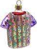 Lieblingsshirt, Glitzer Shirt 9cm kunterbuntes Glasornament, Weihnachtsschmuck Bild 3