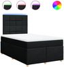 vidaXL Boxspringbett mit Matratze Schwarz 120x190 cm Stoff 3293521 Bild 2