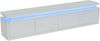 TV-Schrank 180 x 34 x 40 cm, Hochglanz Lowboard aus Spanplatte mit 4 Schubladen und LED, Weiß Bild 4