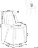 Esszimmerstuhl 2er Set MELROSE Samtstoff Cremeweiß Bild 2