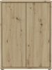 Forte ALICE SPRINGS Schuhschrank 70 80, moderner Flurschrank mit 2 Türen und 4 Einlegeböden, Holzwerkstoff, Artisan Eiche Holzdekor, 74,5 cm breit x 99,1 cm hoch x 34,9 cm tief Bild 2