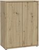 Forte ALICE SPRINGS Schuhschrank 70 80, moderner Flurschrank mit 2 Türen und 4 Einlegeböden, Holzwerkstoff, Artisan Eiche Holzdekor, 74,5 cm breit x 99,1 cm hoch x 34,9 cm tief Bild 3