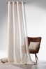 Weckbrodt Vorhang Natural Linen (1 St), Ösen, halbtransparent, Leinen-Optik, Längsstreifen, halbtransparent, Gardine, Store Bild 2