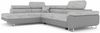 Stylefy Marokko Ecksofa Grau Schwarz Strukturstoff BERLIN Kunstleder MADRYT Links Bild 5