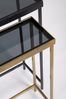 Konsole Rimsa 2er-Set aus Metall und Glas, modern, schwarz gold, vielseitig für Dein Zuhause Bild 4