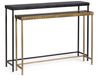 Konsole Rimsa 2er-Set aus Metall und Glas, modern, schwarz gold, vielseitig für Dein Zuhause Bild 3