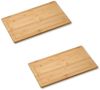 Kesper - 2 Stück Schneide- und Abdeckplatte - 100% FSC Bambusholz - 50 x 28 x 4 cm - Ceranfeldabdeckung Bild 2