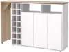 Vente-unique - VINALO Barmöbel Holz, Platte BeigeWeiß - B 39,5 cm x H 94,3 cm x L 213,4 cm140 cm Bild 3