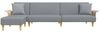vidaXL Schlafsofa in L-Form Hellgrau 279x140x70 cm Stoff 3157211 Bild 3
