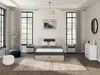 Vente-unique - LEANDRE Bett Holz, Platte GrauBeige - B 169,5 cm x H 95 cm x L 228,5 cm Bild 5