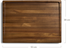 BURNHARD® Schneidebrett aus Akazienholz, extra großes XXL Küchenbrett mit Saftrille, Griffmulden & rutschfestem Stand, Braun, 52 x 38 cm Bild 2