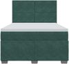 vidaXL Boxspringbett mit Matratze Dunkelgrün 160x200 cm Samt 3290951 Bild 4