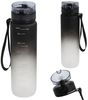 CEPEWA Trinkflasche Trinkflasche 650ml PET PP PE 7x24cm schwarz weiß Handschlaufe Sieb Bild 2
