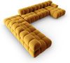 Micadoni Modulares Panorama Ecksofa Bellis 7-Sitzer Links Samt Bluvel Gelb Bild 3