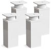 sossai® Möbelfuß Design-Möbelfüße, 4er & 8er Set, höhenverstellbar MFV1, Farbe: Weiß, (4-St), Farbe: Weiß Bild 4