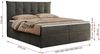 Boxspringbett, Polsterbett mit Bettkasten - PREMIUM-10 - 160x200cm - Dunkelgrau Velours - H4 Bild 5