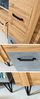 Küchenunterschrank VELDEN 40x50x82cm grifflos super matt Farbe: schwarz super matt / grau (VE-D1D/40) Bild 5