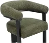 Vente-unique - LIVELIA Stuhl Stoff SchwarzGrün - B 60 cm x H 78 cm x L 64 cm Bild 4