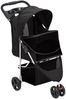 vidaXL Hundewagen Faltbar Schwarz 80x46x98 cm Oxford-Gewebe 172196 Bild 3