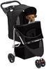 vidaXL Hundewagen Faltbar Schwarz 80x46x98 cm Oxford-Gewebe 172196 Bild 2