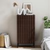 UEV Kommode schmal mit 4/5 Schublanden Sideboard Beistellschrank Buffet (Aufbewahrungskommode, Mehrzweckschrank aus Holz(Natur/Schwarz/Dunkelbraun), Schrank für Wohnzimmer,Schlafzimmer,Flur Bild 2