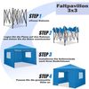 COBIZI Pavillon 3x3 Wasserdicht Stabil Faltpavillon Pop Up UV-Schutz Bild 2