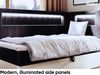 MEBLINI Kinderbett mit Bettkasten GARETH 3 100x200 Rechts – H3/Schwarz Samt Gepolstert Einzelbett mit Matratze - Polsterbett mit Stauraum - Bett mit Kopfteil – Stauraumbett Bild 3