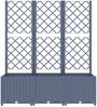vidaXL Pflanzkübel mit Spalier Blaugrau 120x40x136 cm PP 318253 Bild 4